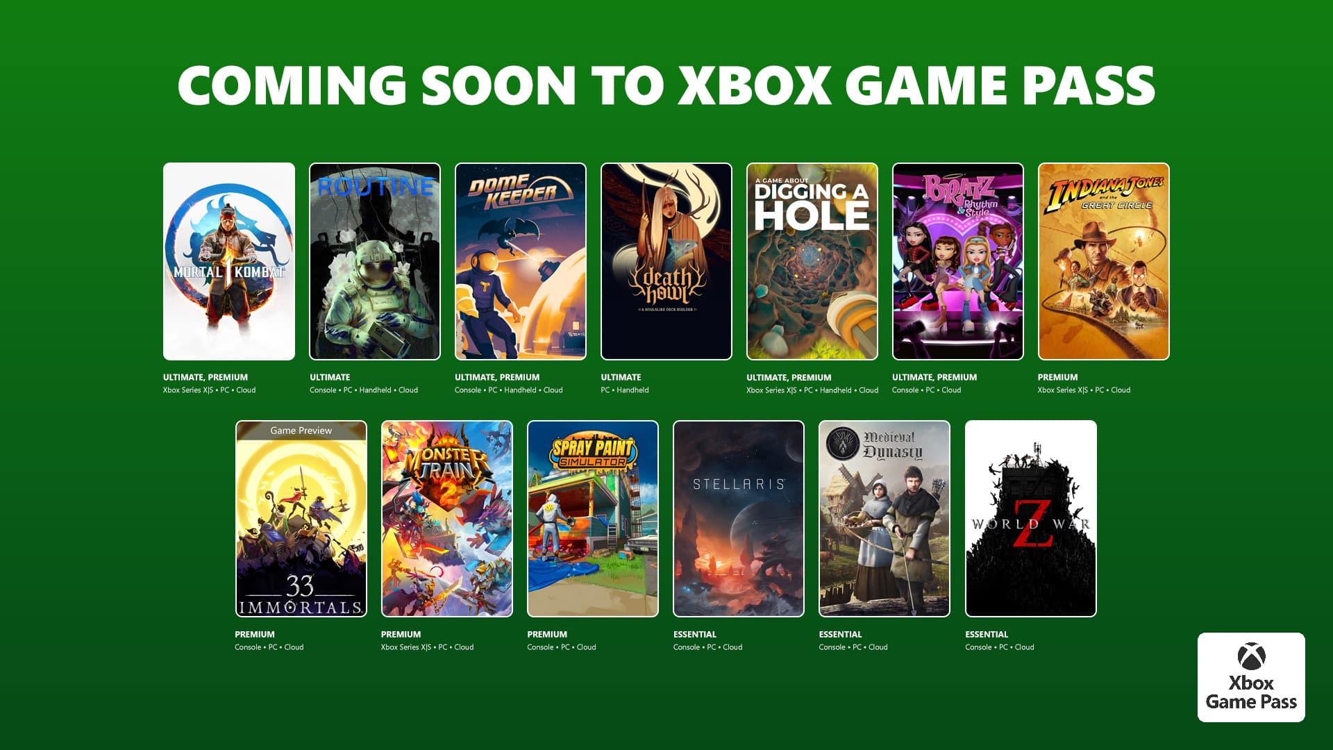 Coming to Xbox Game Pass: Mortal Kombat 1, Death Howl, Dome Keeper, Routine, and More - Xbox Wire